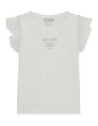 GUESS KIDS Тениска с рипс и надиплени ръкави Бял