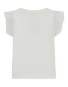 GUESS KIDS Тениска с рипс и надиплени ръкави Бял