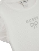 GUESS KIDS Тениска с рипс и надиплени ръкави Бял