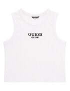 GUESS KIDS Топ с бродирано лого Бял