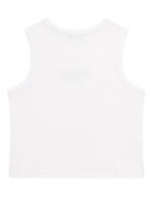 GUESS KIDS Топ с бродирано лого Бял