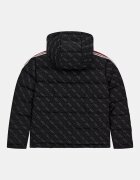 GUESS KIDS Яке с качулка и монограм Черен