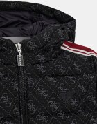 GUESS KIDS Яке с качулка и монограм Черен