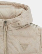 GUESS KIDS Яке с качулка и монограм Светло бежово