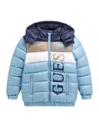 GUESS KIDS Зимно яке с вата - Ледено синьо/Мръснобял/Светло бежово