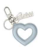 GUESS Ключодържател със сърцевиден детайл - Пастелносин