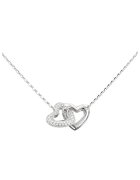 GUESS Колие Heart Links от неръждаема стомана с кристали