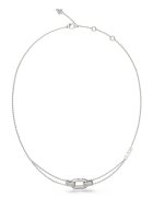 GUESS Колие от неръждаема стомана с кристали - Сребрист/Прозрачен