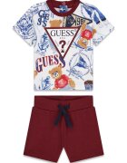 GUESS Комплект тениска+къси панталони за момчета памук Bordeaux