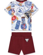 GUESS Комплект тениска+къси панталони за момчета памук Bordeaux