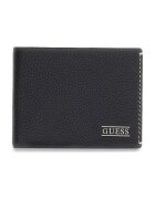 GUESS Кожен портфекл Boston с двойно прегъване - Черен