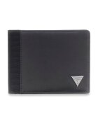 GUESS Кожен портфейл Berna с двойно прегъване - Черен