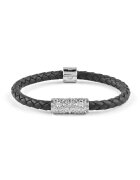 GUESS Кожена гривна с детайли от неръждаема стомана