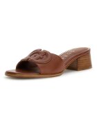 GUESS Кожени чехли с масивен ток Кафяв