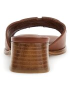 GUESS Кожени чехли с масивен ток Кафяв