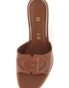 GUESS Кожени чехли с масивен ток Кафяв