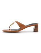 GUESS Кожени чехли с масивен ток - Кафяв
