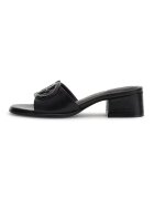 GUESS Кожени чехли с висок ток и еко кожа - Черен