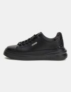 GUESS Кожени спортни обувки с пайети Черен