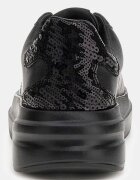 GUESS Кожени спортни обувки с пайети Черен