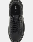 GUESS Кожени спортни обувки с пайети Черен
