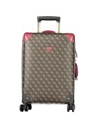 GUESS Куфар Latona 53x32x22см 4 колела полиуретан кафе унисекс