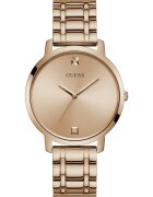 GUESS Кварцов часовник от неръждаема стомана с диамант