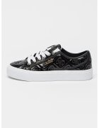 GUESS Лачени маратонки с лого - Черен