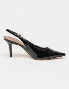 GUESS Лачени обувки с отворена пета Черен