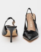 GUESS Лачени обувки с отворена пета Черен