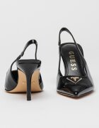 GUESS Лачени обувки с ток стилето и отворена пета Черен