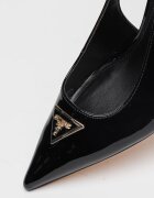 GUESS Лачени обувки с ток стилето и отворена пета Черен