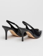 GUESS Лачени обувки с ток стилето и отворена пета Черен