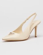 GUESS Лачени обувки с ток стилето и отворена пета Крем