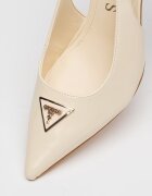 GUESS Лачени обувки с ток стилето и отворена пета Крем