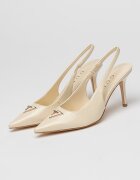 GUESS Лачени обувки с ток стилето и отворена пета Крем