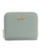 GUESS Малък портфейл от еко кожа Serenova Персийско зелено