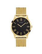 GUESS Мъжки часовник GW0074G3 - 44 мм - кварцов механизъм - златист цвят - стоманена каишка
