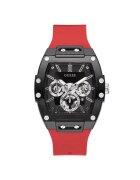 GUESS Мъжки часовник модел GW0203G4 - корпус от стомана - 45x41мм - силиконова каишка - водоустойчив на 5 ATM - Черен
