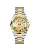 GUESS Мъжки часовник модел GW0265G14 - кварцов механизъм - златист корпус - сребърна каишка - 42мм - 5ATM
