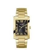 GUESS Мъжки часовник модел GW0896G2 - кварцов механизъм - черна кутия - златна стоманена каишка - 34 мм