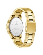 GUESS Мъжки часовник модел GW0917G2 корпус 44мм стоманена каишка златен цвят кварцов механизъм водоустойчивост 5 ATM