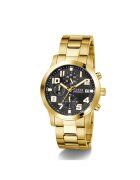 GUESS Мъжки часовник модел GW0917G2 корпус 44мм стоманена каишка златен цвят кварцов механизъм водоустойчивост 5 ATM