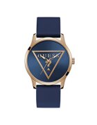 GUESS Мъжки часовник модел U1409G4M - 43 мм - силиконова каишка - стоманен корпус - син - водоустойчивост 5 ATM