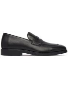 GUESS мъжки обувки loafer от естествена кожа - тип slip-on с детайл penny 0000306155473_40 - черно