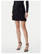 GUESS Мини пола черна 65% вискоза 31% полиамид 4% еластан