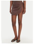 GUESS Мини пола памук кафява Кафяв