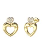 GUESS Обеци Heart от неръждаема стомана