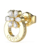 GUESS Обеци от неръждаема стомана Златист/Прозрачен