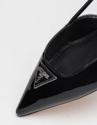 GUESS Обувки от еко кожа с котешки ток Черен